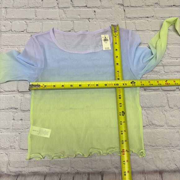 NWT Aerie Women Long Sleeve Sheer Mesh Crop Top Shirt Tee Size Small M290 -13 - Picture 2 of 15